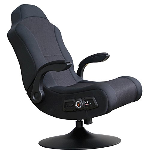 X Rocker, 5142101, Commander 2.1 Sound Wireless Pedestal Gaming Chair, Black